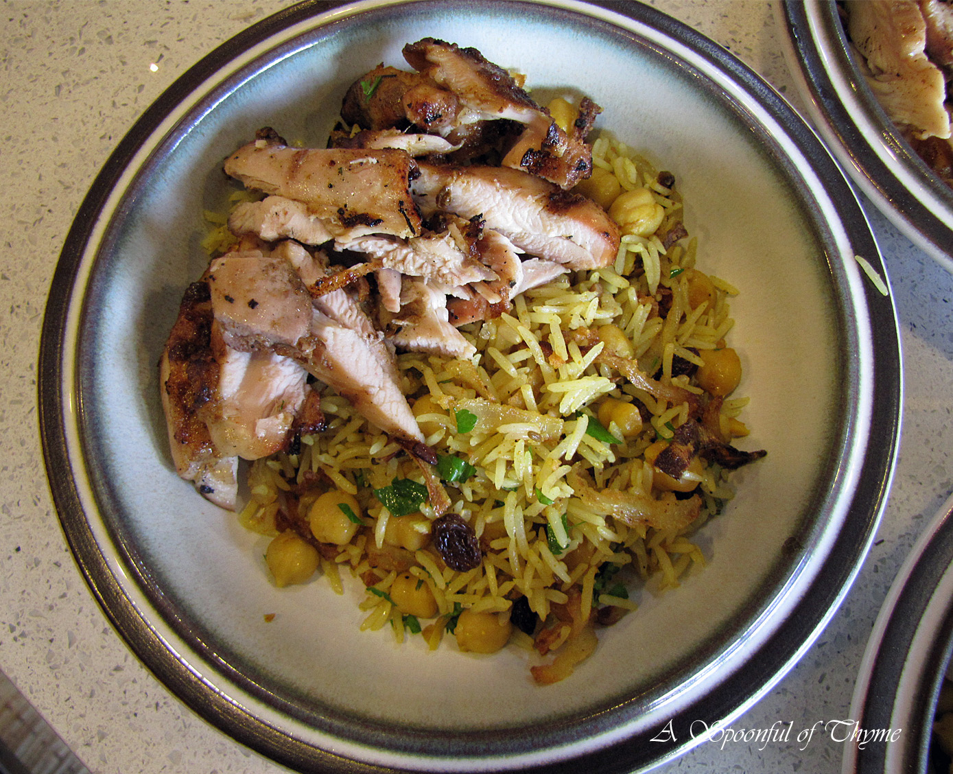 Basmati and Wild Rice with Chickpeas, Currants and Herbs