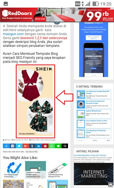 Cara Pasang Iklan di Bawah Postingan Blog Cara Pasang Iklan di Bawah Postingan Blog