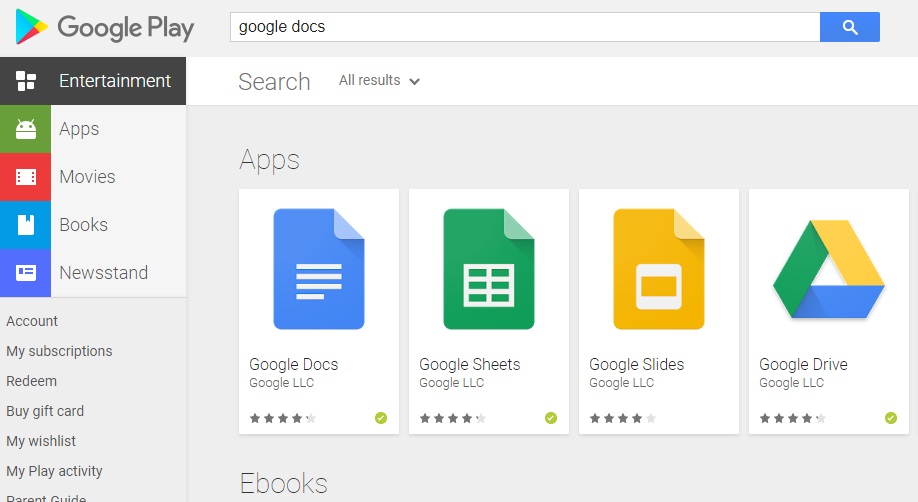 Google Docs Application Support