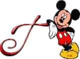 Alfabeto de Mickey Mouse recostado T.