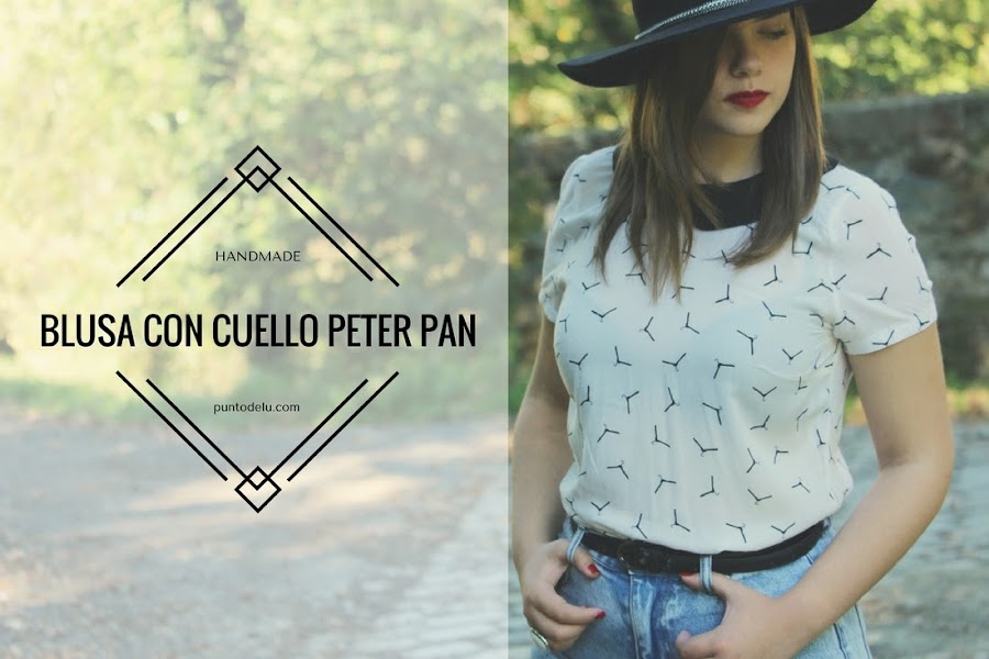 Blusa con cuello Peter Pan Punto de Lu