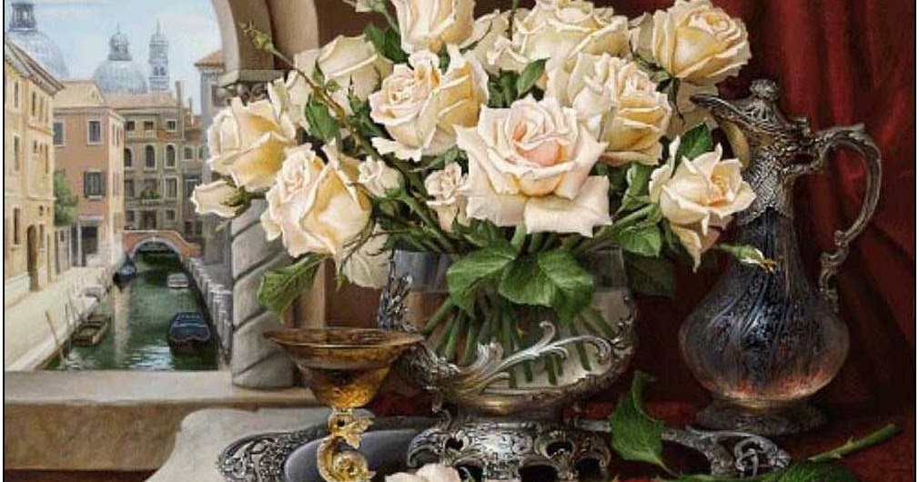 Вышивалка: 359 "Воспоминания о Венеции. Розы. Кувшин" ЭстЭ