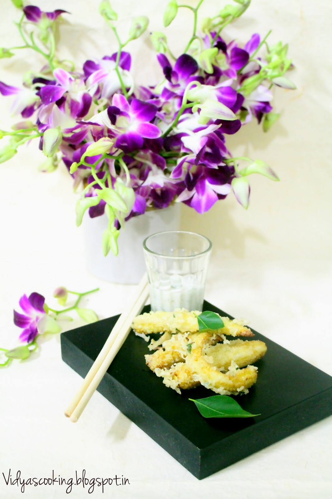 Baby Corn Tempura with Curry Leaf Mayo Recipe