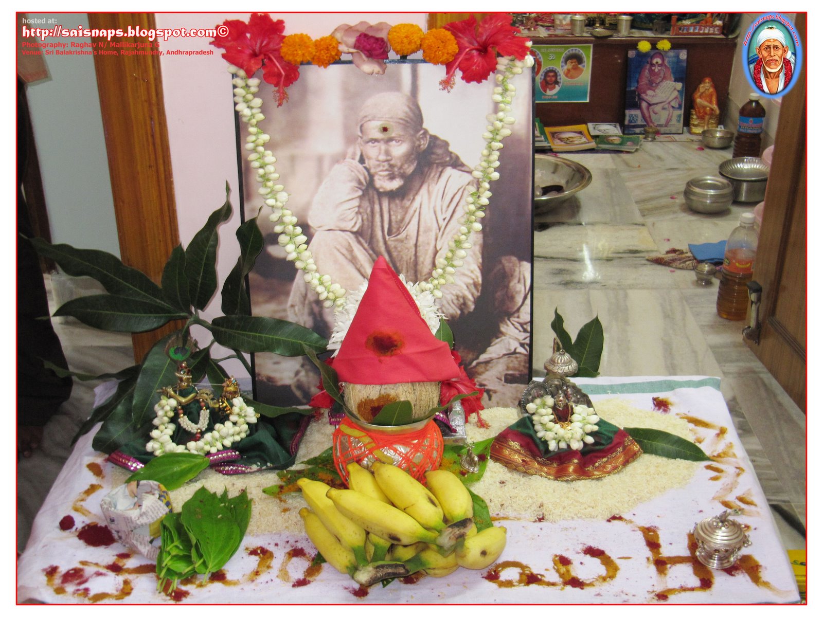 Sai Wallpaper Sri Sai Baba's Nakshatra Malika Puja at Sai Devotee Sri