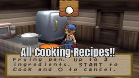 Harvest Moon: Save the Homeland Cooking Recipes