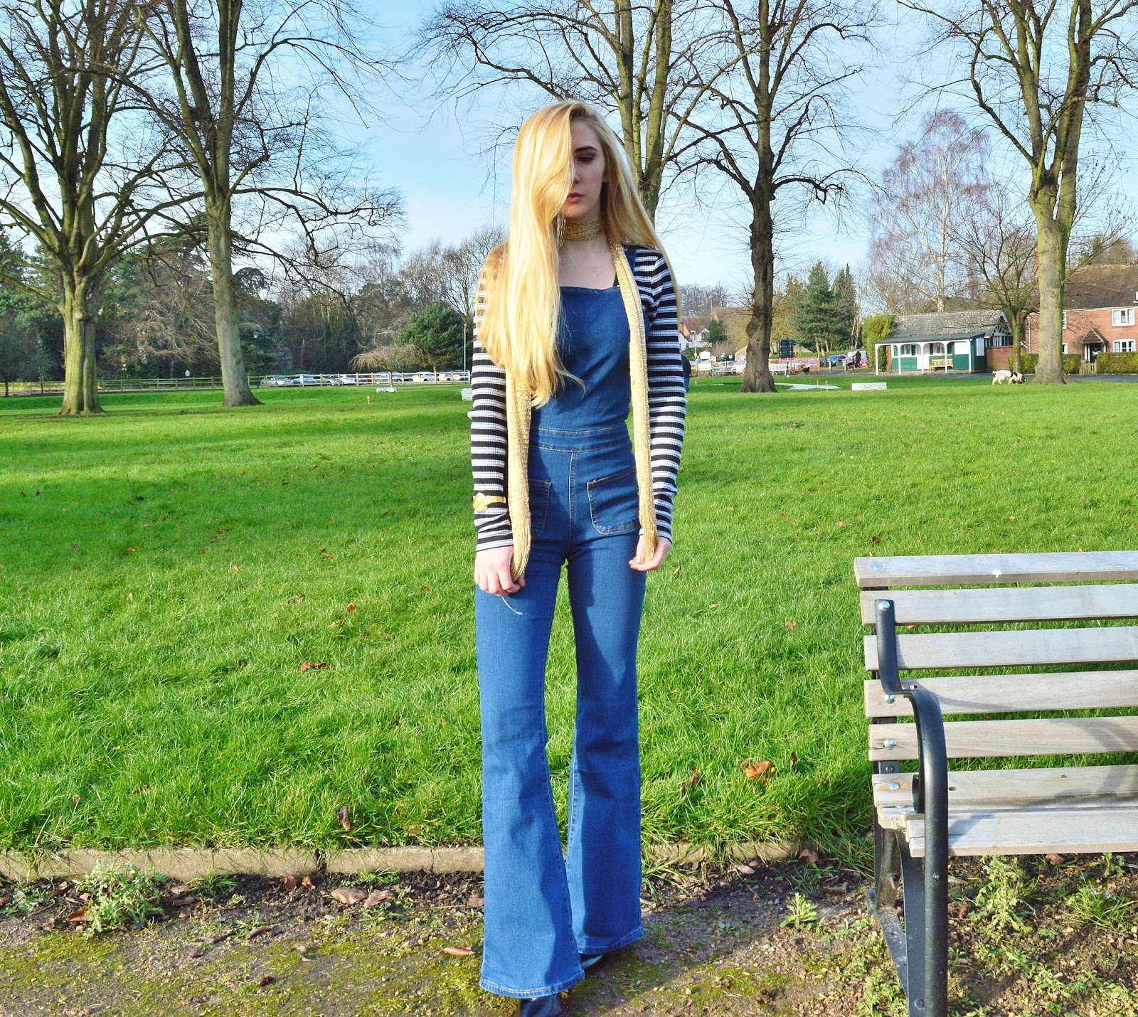 Flared Dungarees
