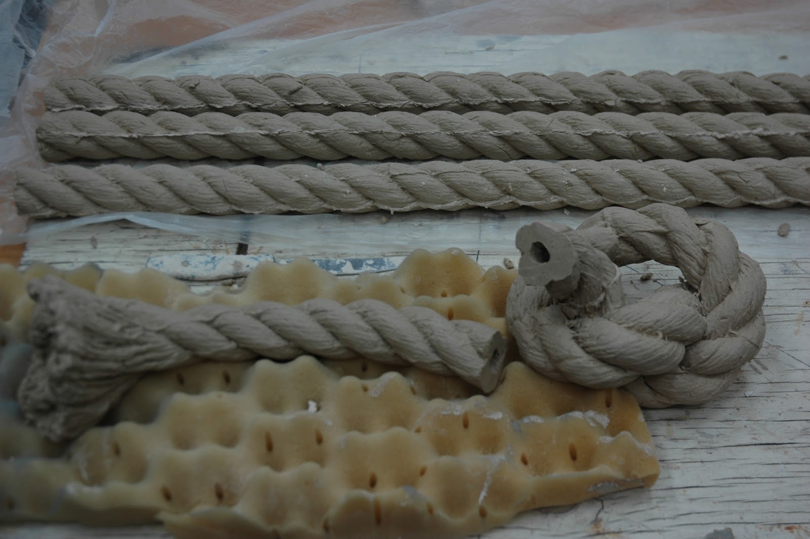 Bryan Yerian: Ceramic press molded rope