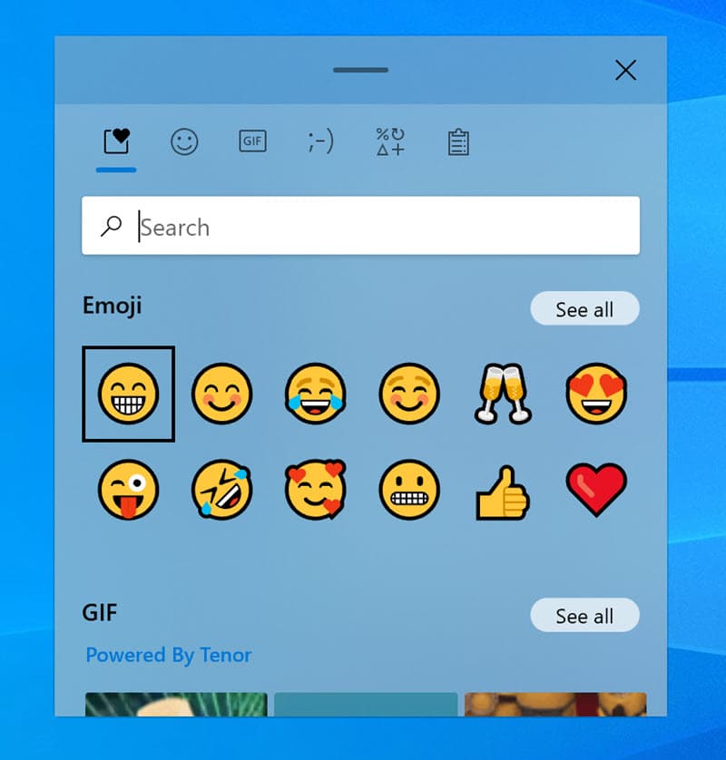 Improvements to the Windows 10 Emoji panel Improvements to the Windows 10 Emoji panel