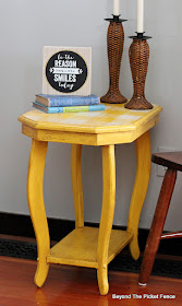 A Sunny Makeover for a Thrift Store Side Table