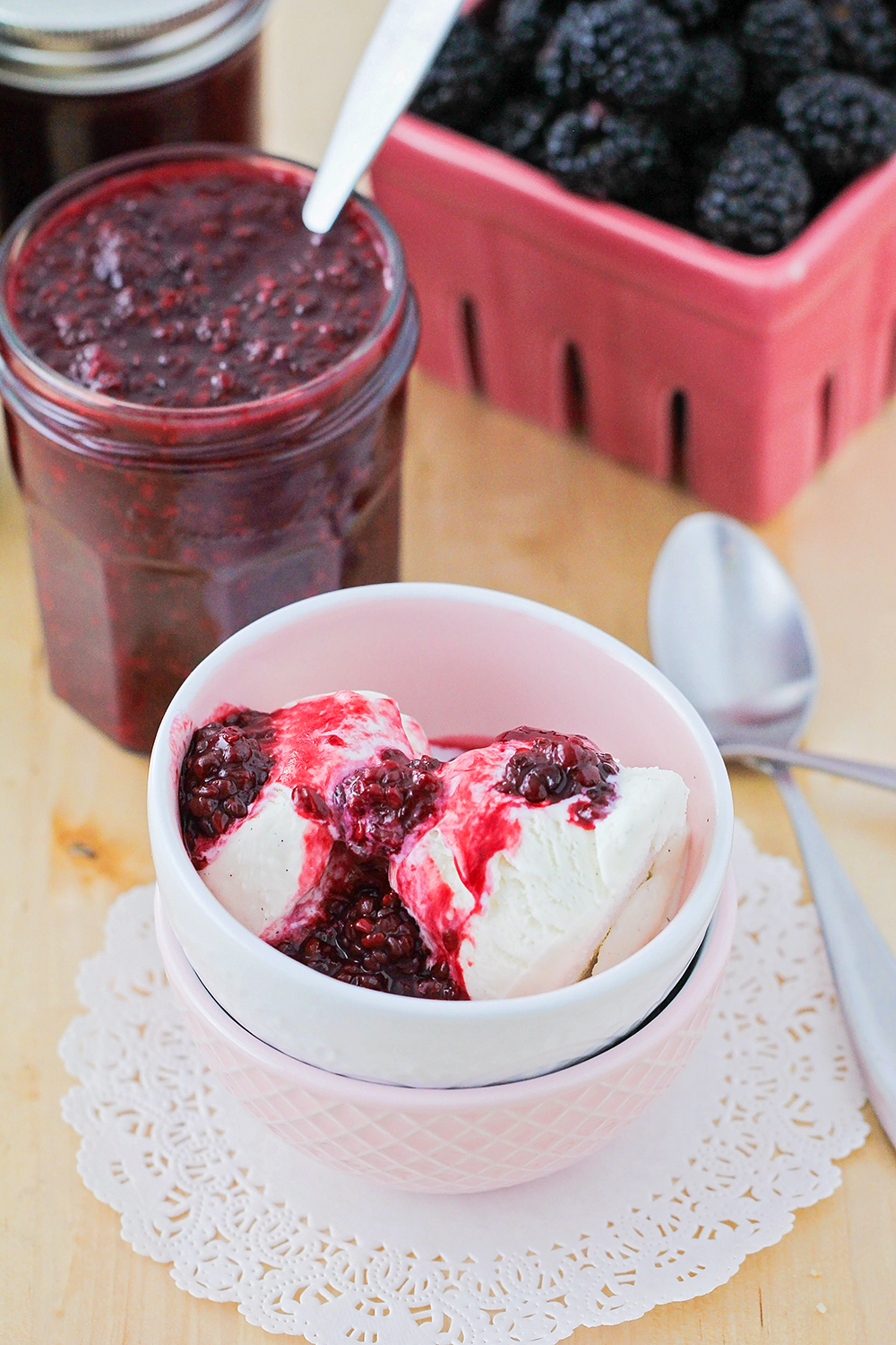 This homemade fresh blackberry sauce is the perfect topping for pancakes, waffles, ice cream, or shortcake. It's quick and easy to make, and so delicious! 