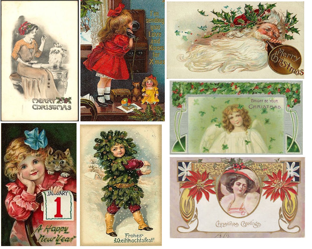 Inspire Others: Vintage Christmas Collage Sheets