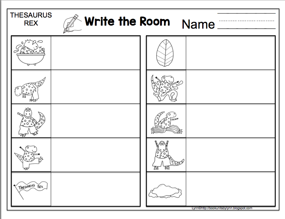 THESAURUS REX WRITE THE ROOM Book Units by Lynn