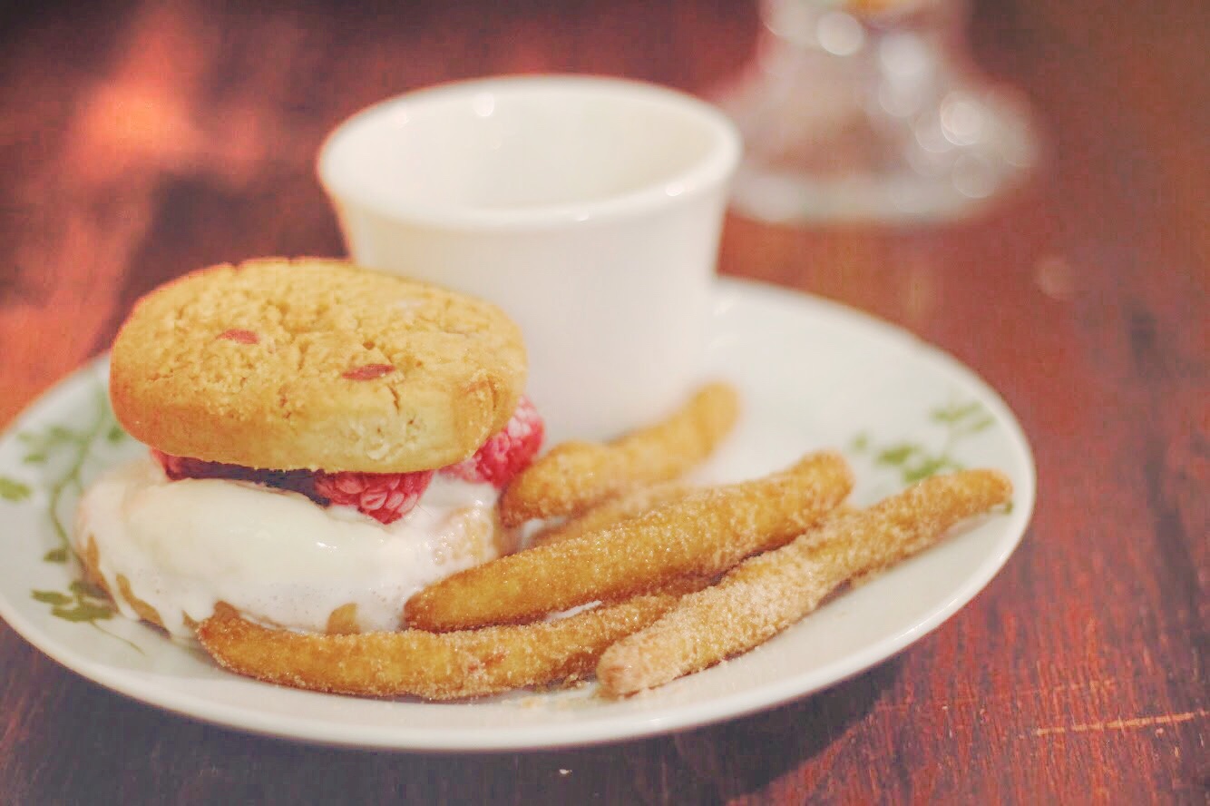Liverpool blogger with review of Baltic Social's new menu: ice cream burger and churros