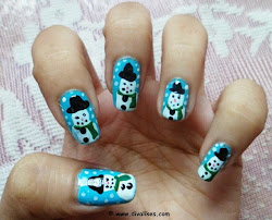 nail snowman christmas tutorial nails diva lastly apply coat done cute snowmen