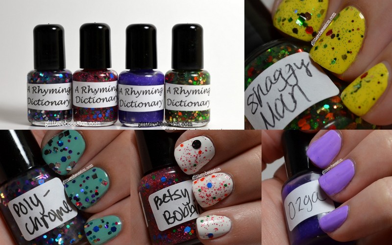 glitter obsession A Rhyming Dictionary Polishes Swatches & Review