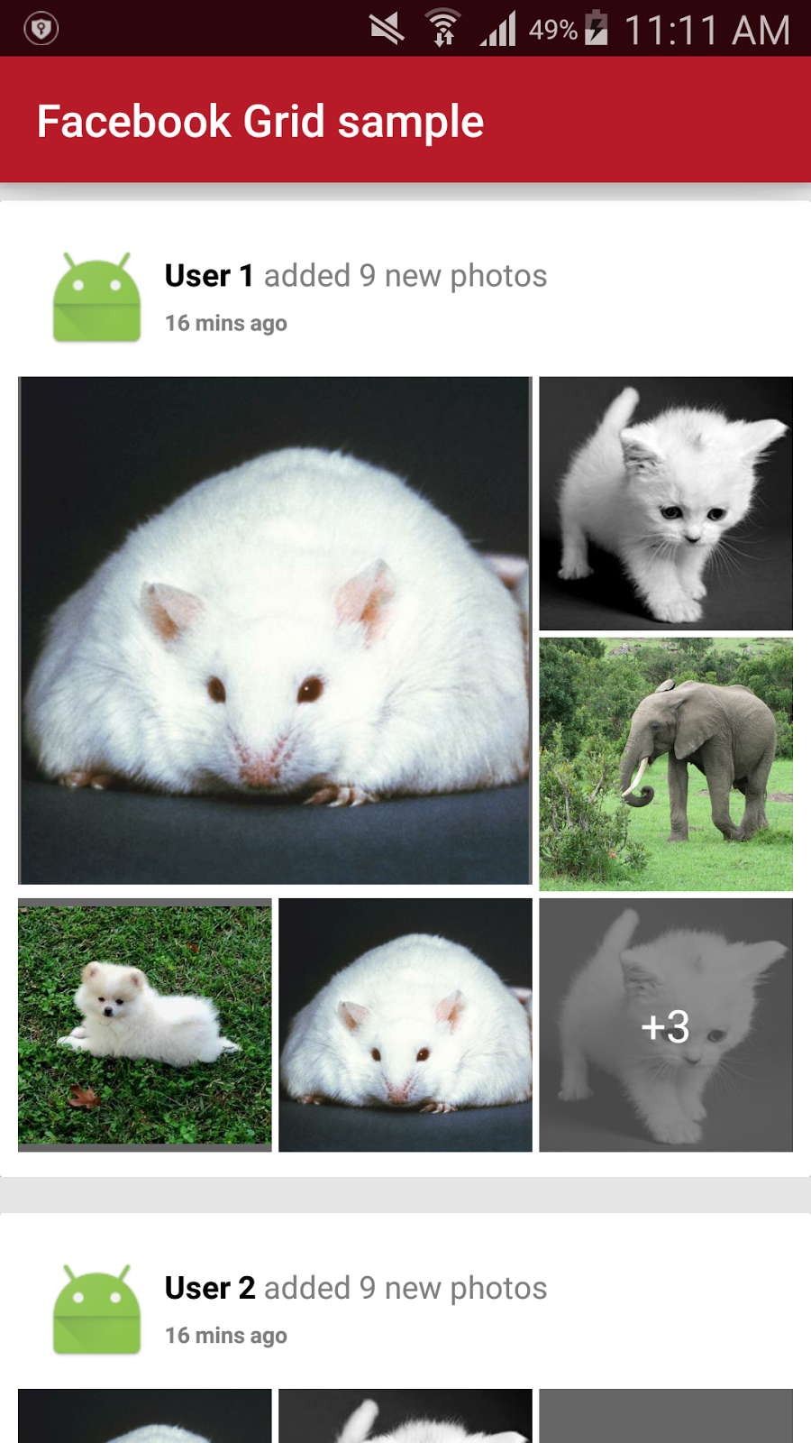 Android Tutorials Best way to display multiple image grid like