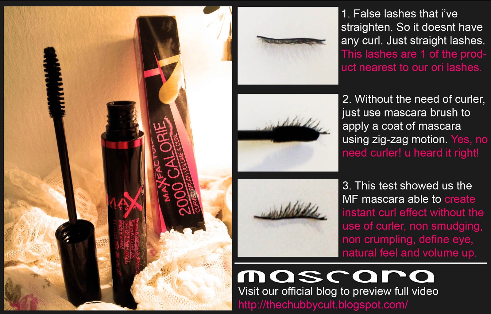 CHUBBY CULT Volume your lashes without CURLER, Mascara reviews