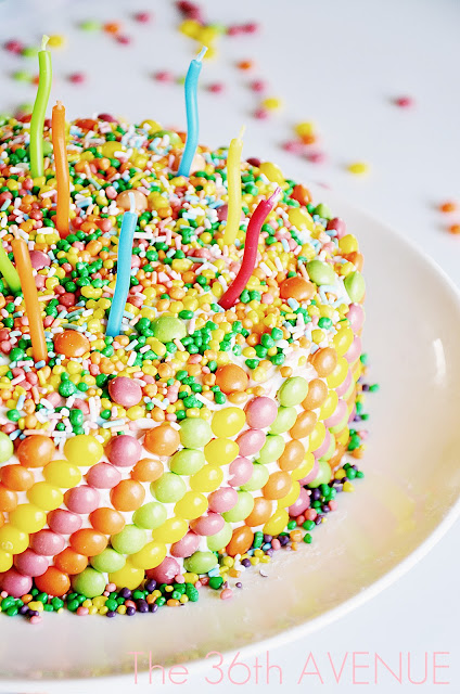 Cake Recipe - This Candy Funfetti Cake Recipe is super fun for birthday parties! Fun to make, fun to eat, and fun to share. Kids love this cake.