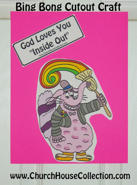 God Loves You "Inside Out" - Bing Bong Cutout Printable Craft