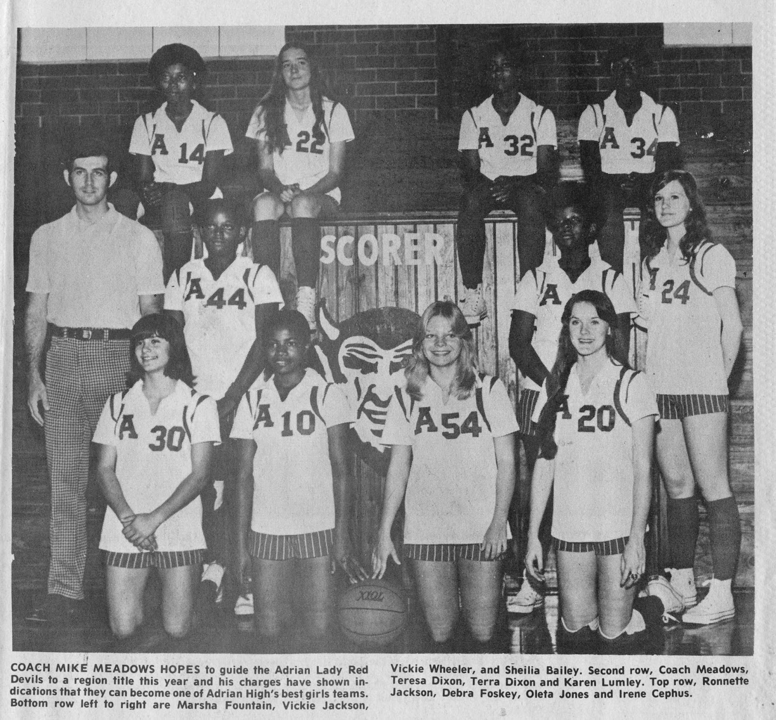 IMAGES OF OUR PAST ADRIAN HIGH SCHOOL BASKETBALL TEAMS 19751976.