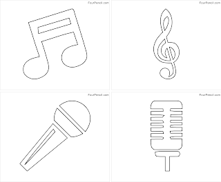Four Coloring Free printable Music - 419 Music Band Coloring Pages Outline