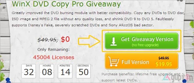 Download WinX DVD Copy Pro Giveaway 50K License Key Gratis