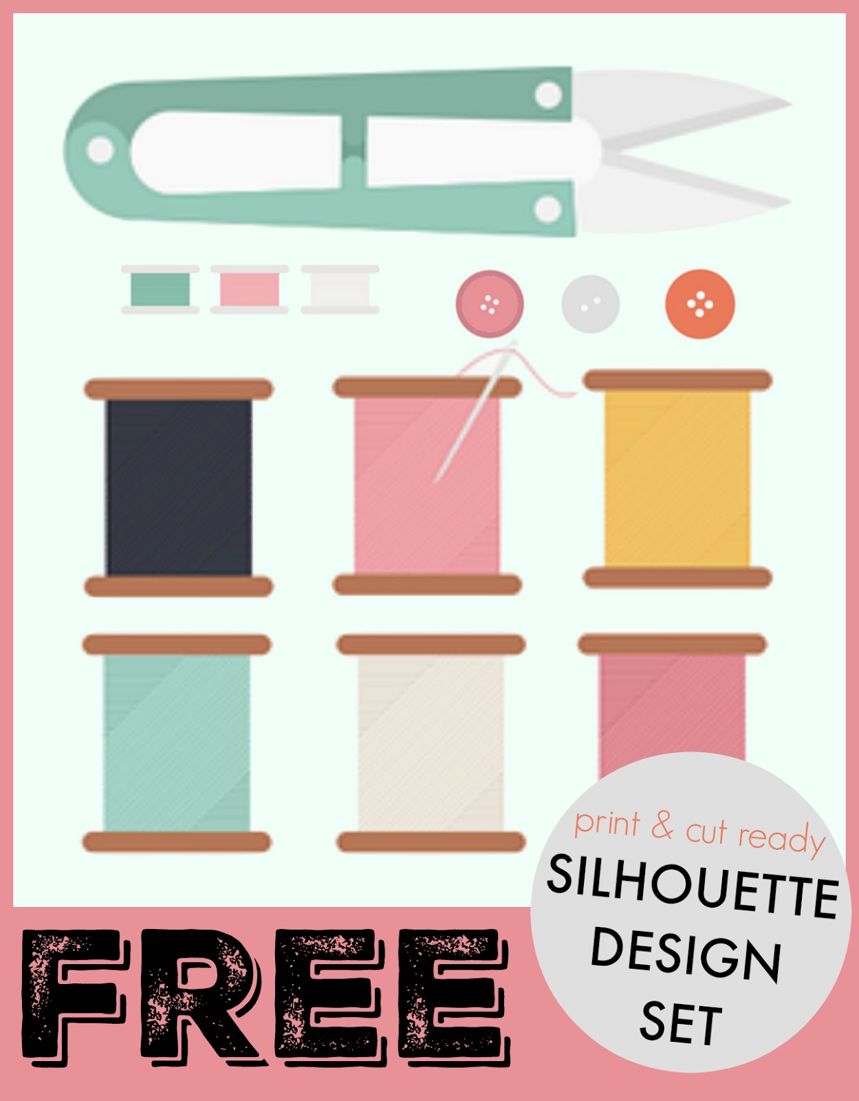 Free Silhouette Sewing Design Set Commercial Use Available Silhouette School