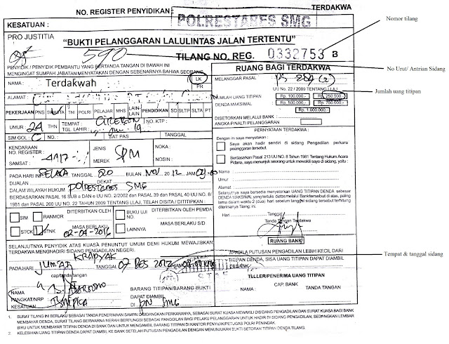 Prosedur Slip Tilang Merah Vs Slip Tilang Biru Heri Heryanto