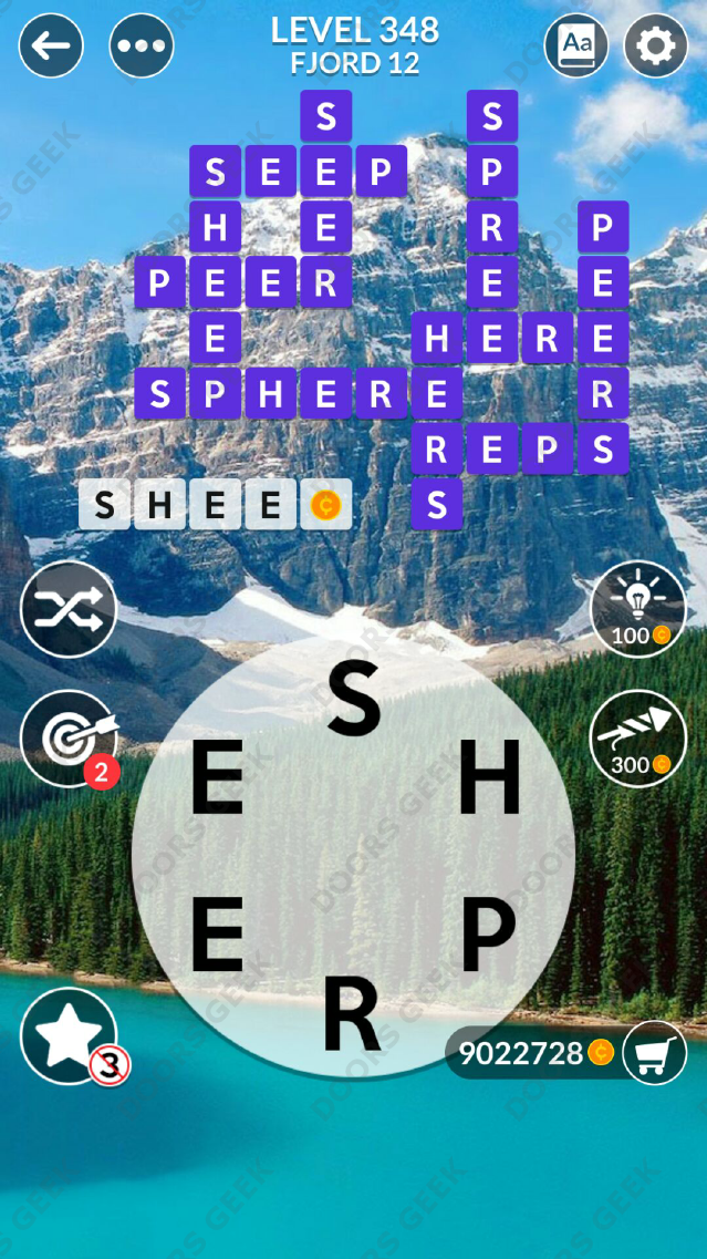 Wordscapes Level 348 Answers ~ Doors Geek