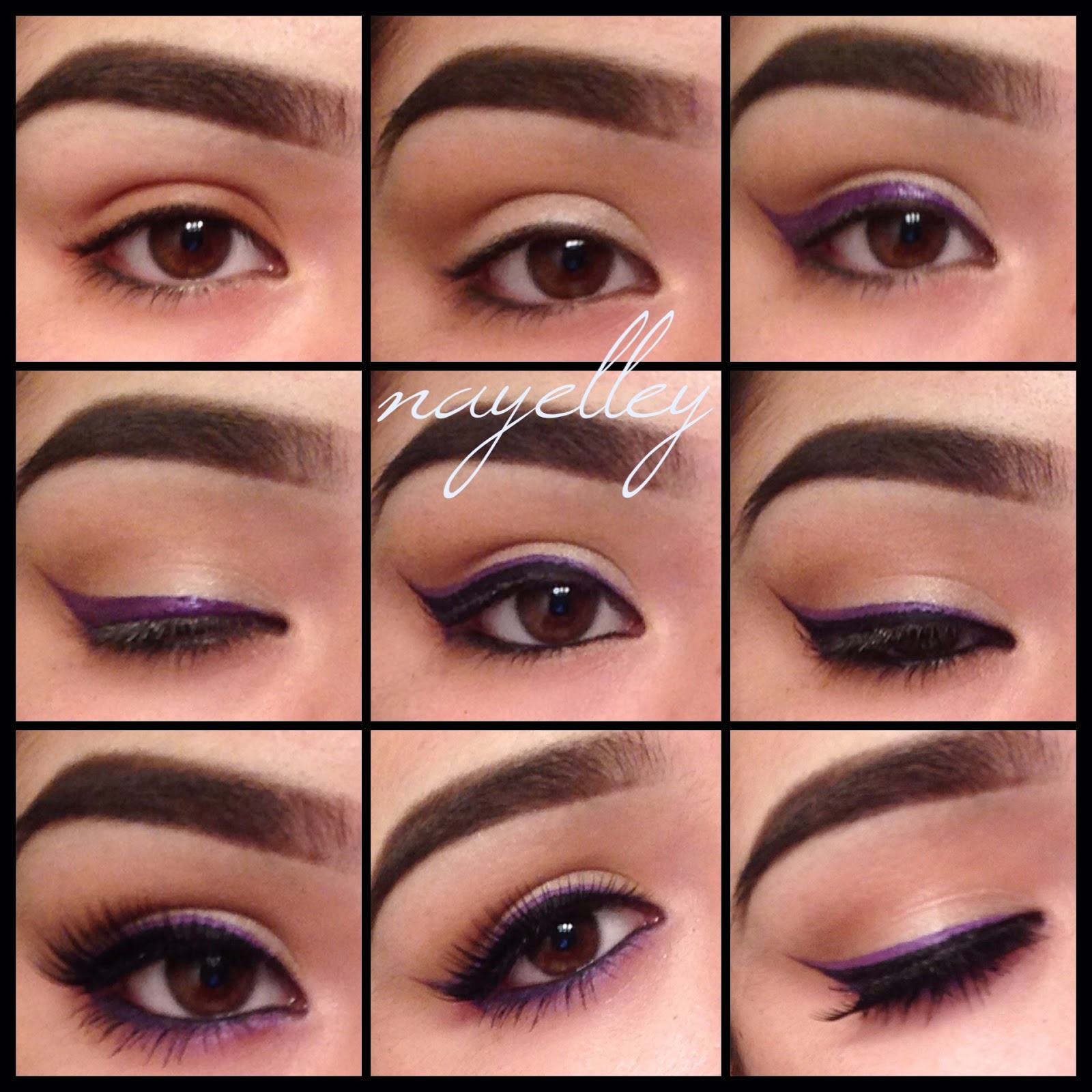 Makeup By Nayelley Brown Eye Girl Series Purple Double Winged Eyeliner