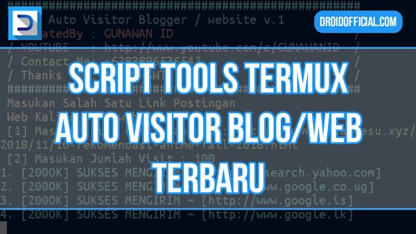 Script Termux Auto Visitor Blog/Website Terbaru Script Termux Auto Visitor Blog/Website Terbaru