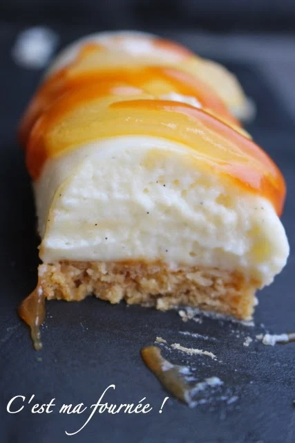 Mini-bûches poires-spéculoos-caramel