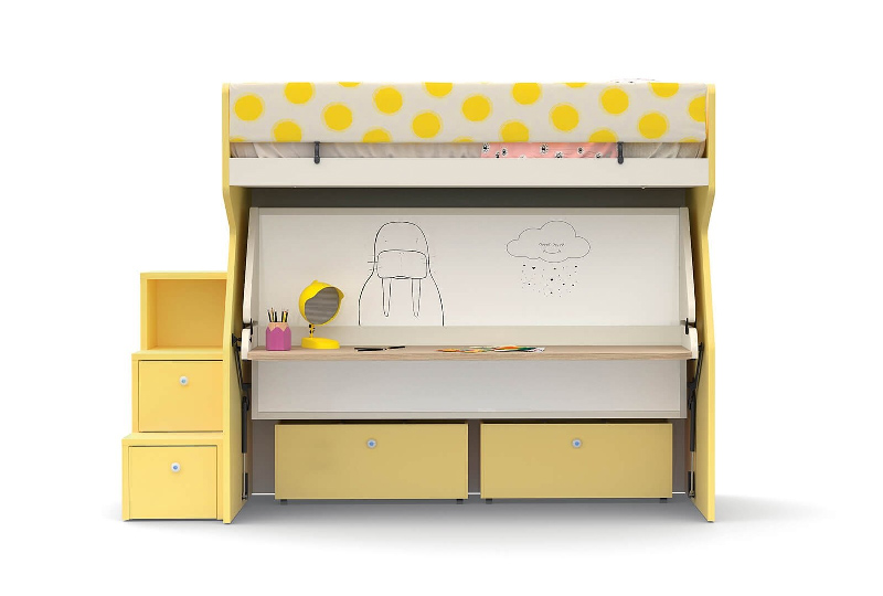 Arredare la cameretta: letti salvaspazio dal design originale Letto a castello a scomparsa TIPPY by Nidi