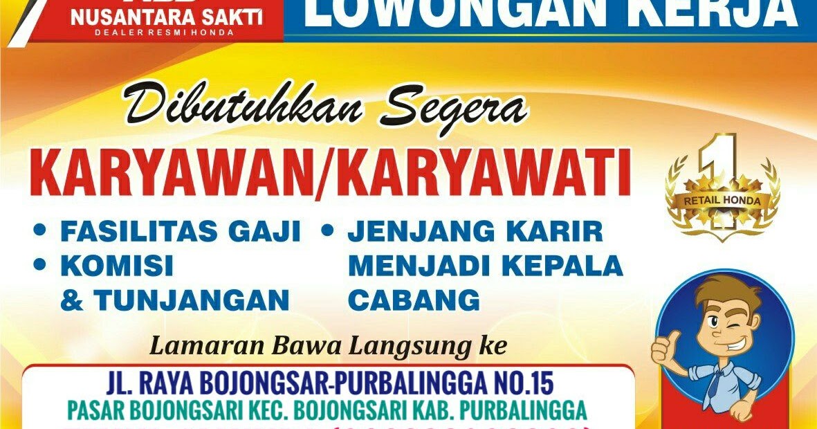 Lowongan Kerja Nusantara Sakti Purbalingga