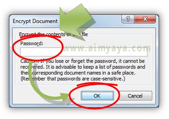  Gambar: Menghilangkan password untuk enkripsi dokumen