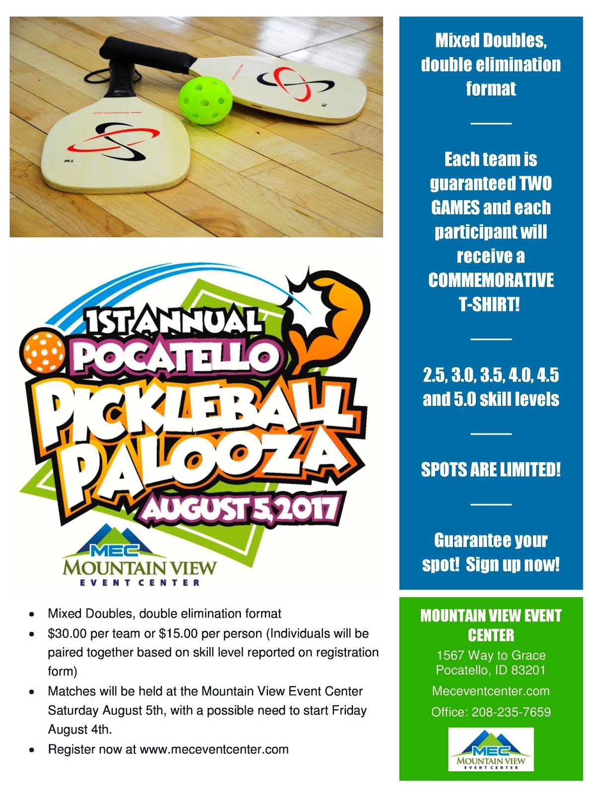 Idaho Falls Pickleball Pocatello Pickleball Palooza