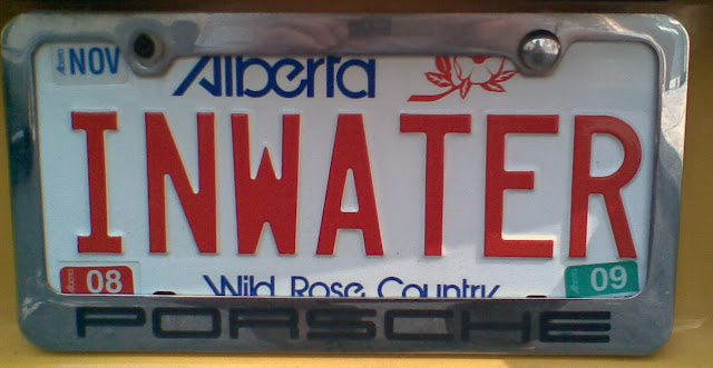 Alberta personalized vanity licence plate INWATER