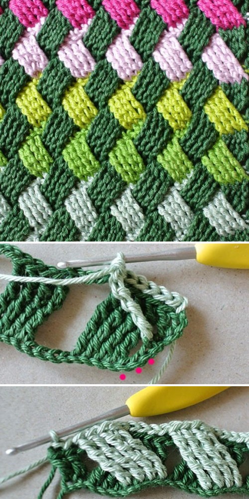 Crochet Basket Weave Stitch - Free Pattern 