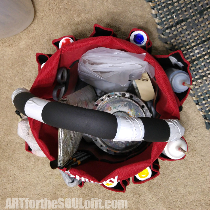 Art Supplies Bucket Carrier - Art Tip by Joanie Springer