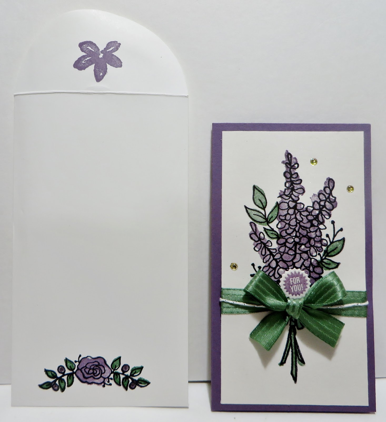 Lynn's Locker Lots of Lavender, Petal Pallette, Narrow Note Cards