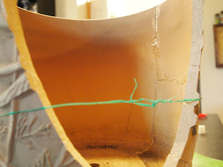 Plum Creek Place, Little Jo's doll party,  broken pot fairy garden, fairy garden, Halloween fairy garden