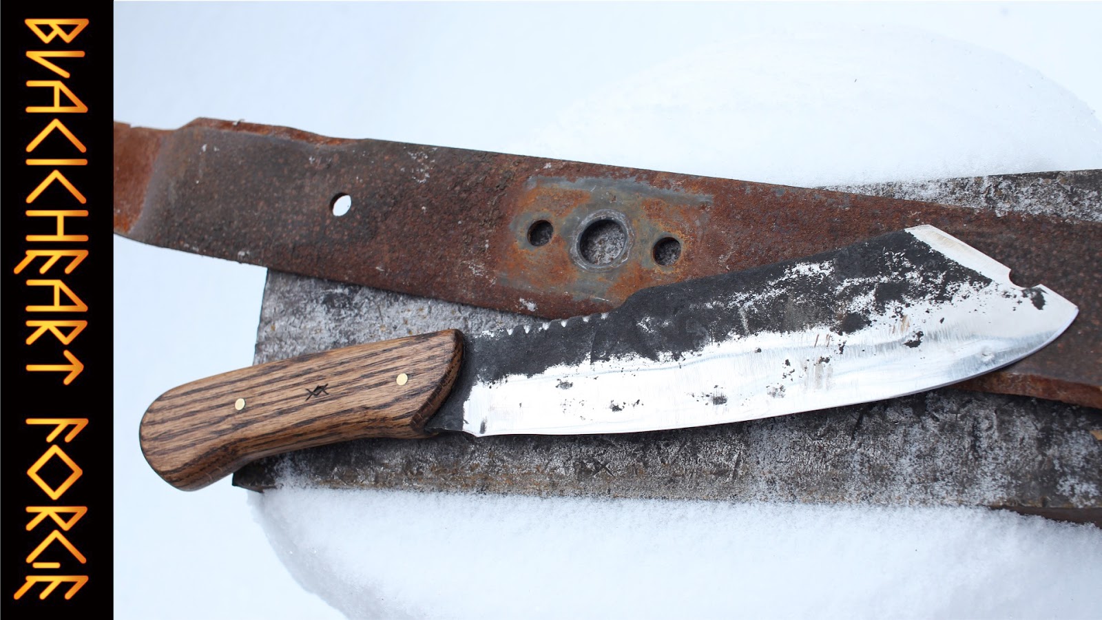 Blackheart 8 Inch Survival Knife Made from a Lawn Mower Blade