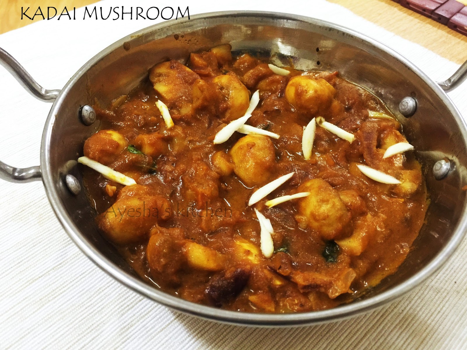 MUSHROOM RECIPES KADAI MUSHROOM RECIPE / KARAHI MUSHROOM