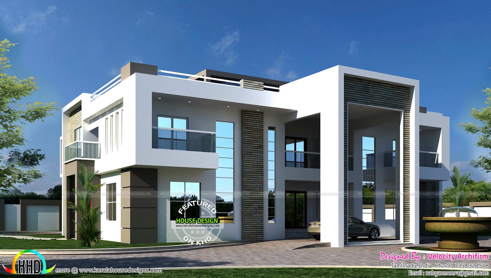 November 2015 - Kerala home design and floor plans - Contemporary home design by Velocity Archifirm