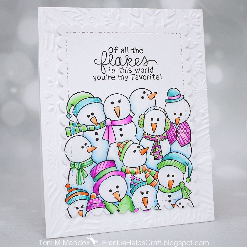 Frozen Fellowship Card by January Guest Designer Toni Maddox | Frozen Fellowship Stamp Set by Newton's Nook Designs #newtonsnook #handmade