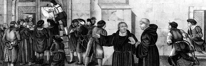 Лютер германия реформация. Лютер прибивает 95 тезисов.