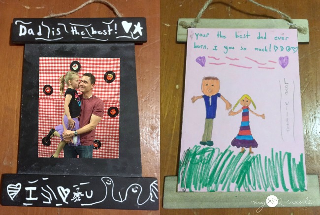 daddy daughter picture frame diy