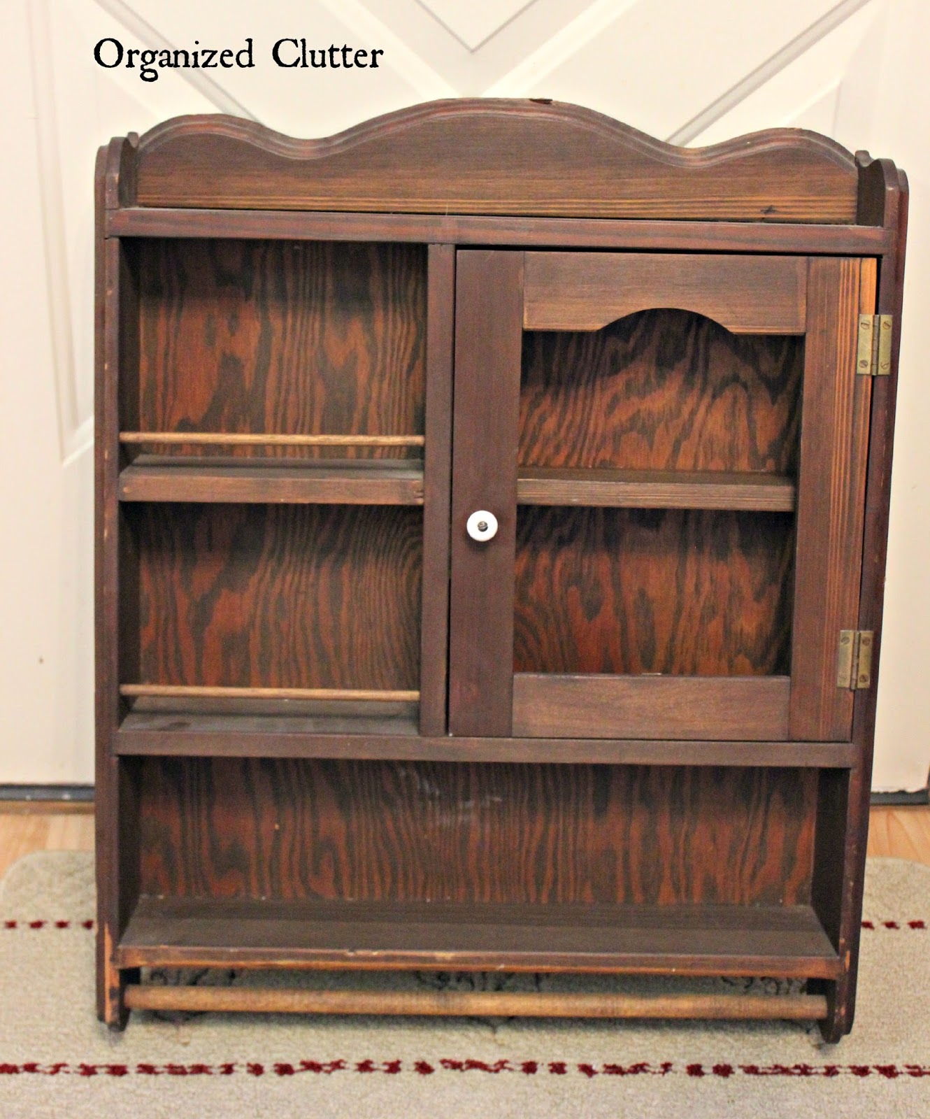 Thrift Shop Farmhouse Shelf Makover Organized Clutter