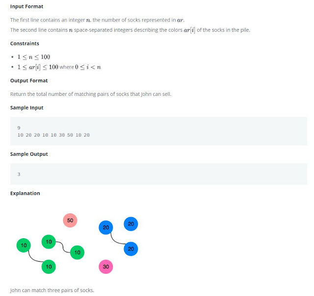 John works at a clothing store. He has a large pile of socks that he must pair by color for sale