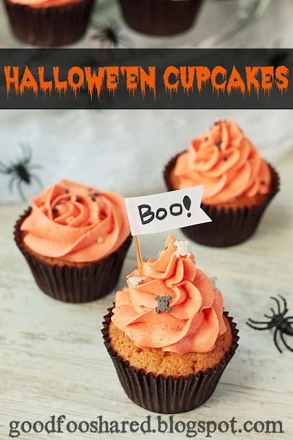 Spooky Hallowe'en Cupcakes!! These homemade cupcakes are better than anything you'd buy in the shops. goodfoodshared.blogspot.com